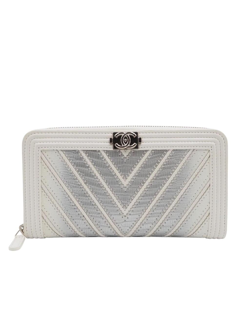 Chanel Chevron Mix Boy Long Wallet #358790C69B